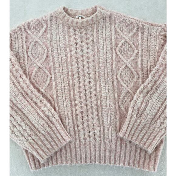 Tularosa Pink Cableknit Sweater Small Oversized Cabincore Thick Knit NWOT - Picture 4 of 8